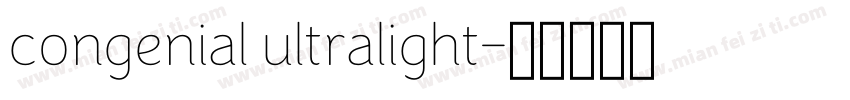 congenial ultralight字体转换